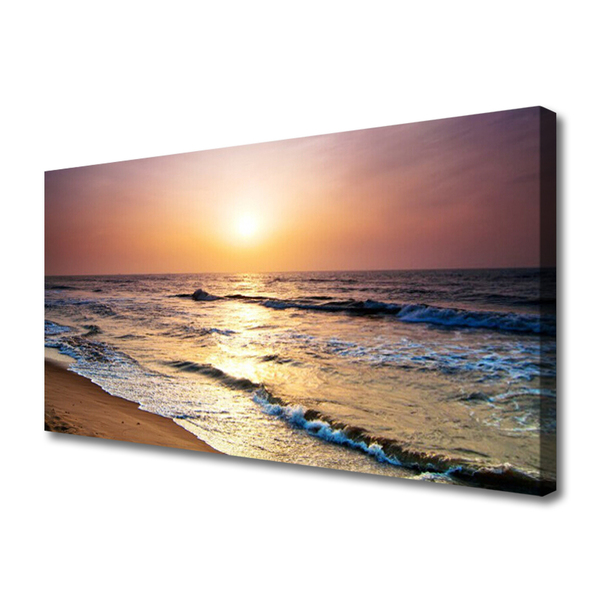 Quadro su tela Paesaggio del sole della spiaggia del mare