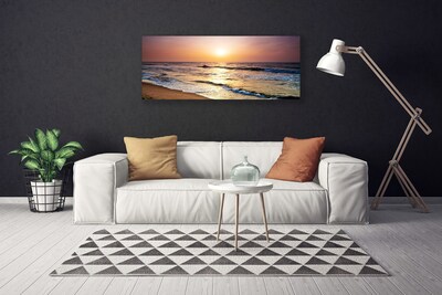 Quadro su tela Paesaggio del sole della spiaggia del mare