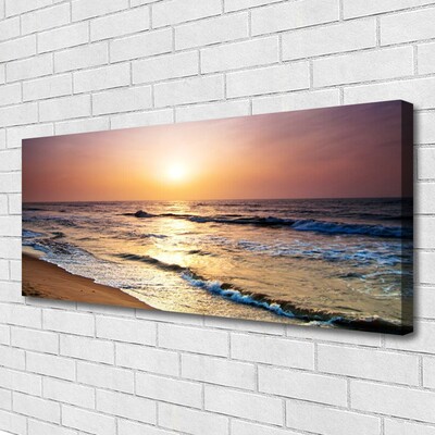 Quadro su tela Paesaggio del sole della spiaggia del mare