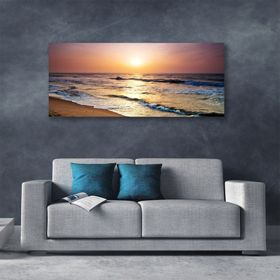 Quadro su tela Paesaggio del sole della spiaggia del mare