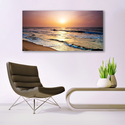 Quadro su tela Paesaggio del sole della spiaggia del mare