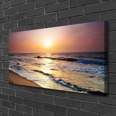 Quadro su tela Paesaggio del sole della spiaggia del mare