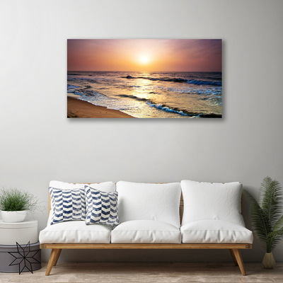 Quadro su tela Paesaggio del sole della spiaggia del mare