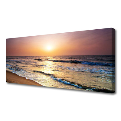 Quadro su tela Paesaggio del sole della spiaggia del mare