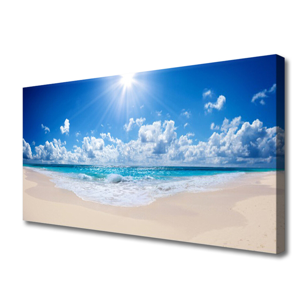 Quadro su tela Paesaggio del sole del mare della spiaggia