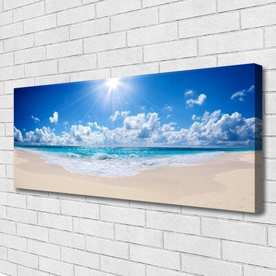 Quadro su tela Paesaggio del sole del mare della spiaggia