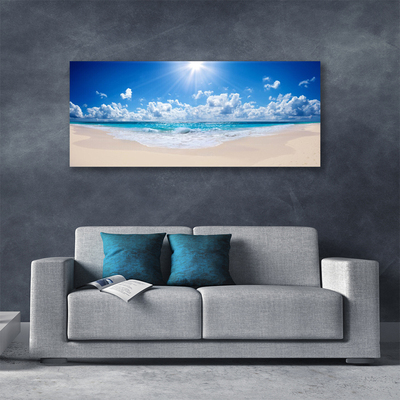 Quadro su tela Paesaggio del sole del mare della spiaggia