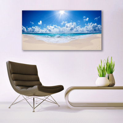 Quadro su tela Paesaggio del sole del mare della spiaggia