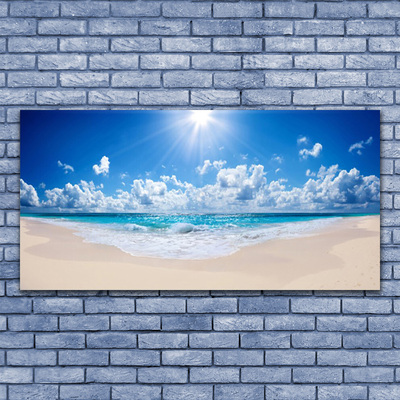 Quadro su tela Paesaggio del sole del mare della spiaggia