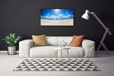 Quadro su tela Paesaggio del sole del mare della spiaggia