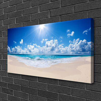 Quadro su tela Paesaggio del sole del mare della spiaggia