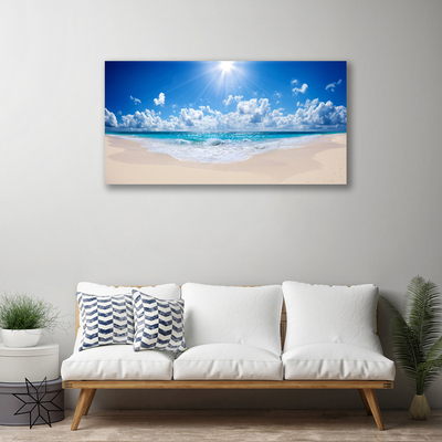 Quadro su tela Paesaggio del sole del mare della spiaggia