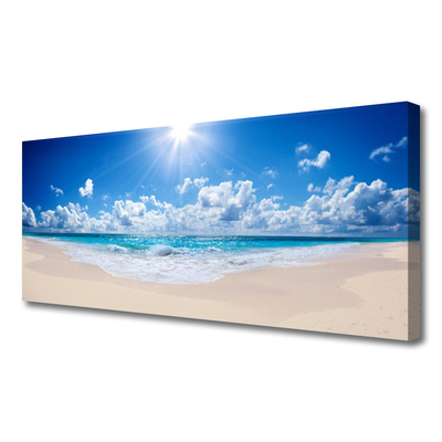 Quadro su tela Paesaggio del sole del mare della spiaggia