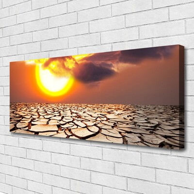 Quadro su tela Paesaggio del deserto del sole