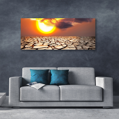 Quadro su tela Paesaggio del deserto del sole