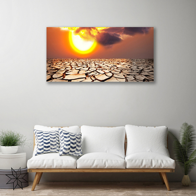 Quadro su tela Paesaggio del deserto del sole