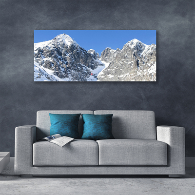 Foto quadro su tela Paesaggio di neve di montagna