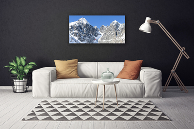 Foto quadro su tela Paesaggio di neve di montagna