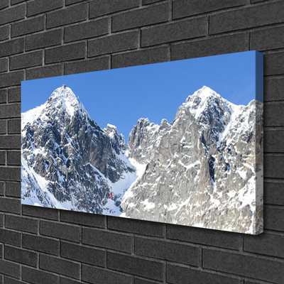 Foto quadro su tela Paesaggio di neve di montagna