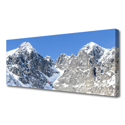 Foto quadro su tela Paesaggio di neve di montagna