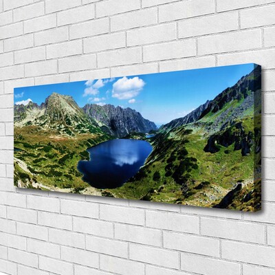 Quadro su tela Paesaggio del lago di montagna