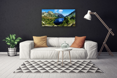 Quadro su tela Paesaggio del lago di montagna