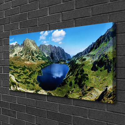 Quadro su tela Paesaggio del lago di montagna