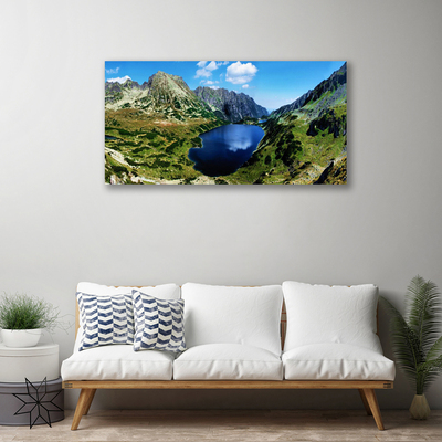 Quadro su tela Paesaggio del lago di montagna