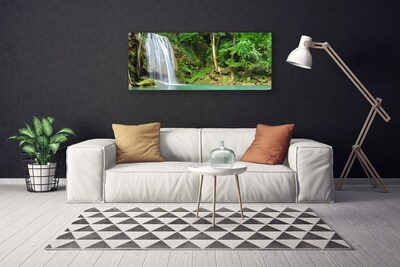 Quadro su tela Cascata della natura della foresta