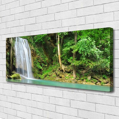 Quadro su tela Cascata della natura della foresta