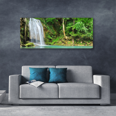 Quadro su tela Cascata della natura della foresta