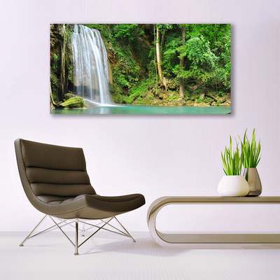 Quadro su tela Cascata della natura della foresta