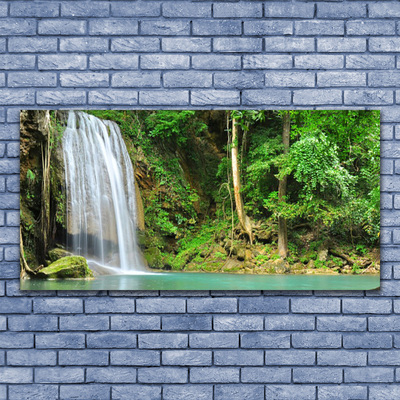 Quadro su tela Cascata della natura della foresta