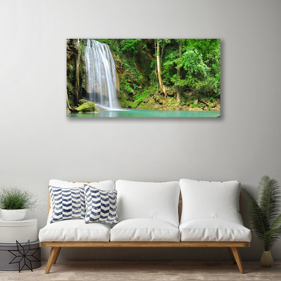 Quadro su tela Cascata della natura della foresta