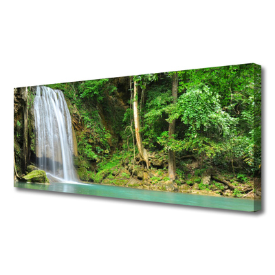 Quadro su tela Cascata della natura della foresta