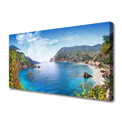 Quadro su tela Paesaggio del mare della montagna della baia