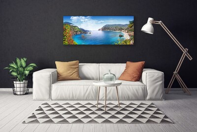 Quadro su tela Paesaggio del mare della montagna della baia