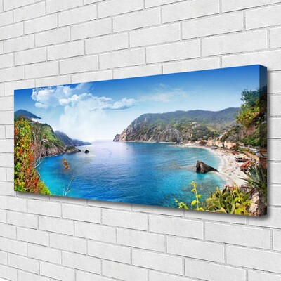 Quadro su tela Paesaggio del mare della montagna della baia