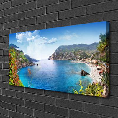 Quadro su tela Paesaggio del mare della montagna della baia