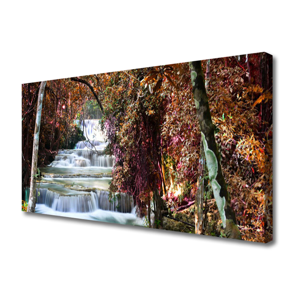 Quadro su tela Cascata della natura della foresta