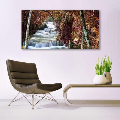 Quadro su tela Cascata della natura della foresta