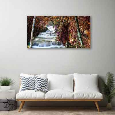 Quadro su tela Cascata della natura della foresta