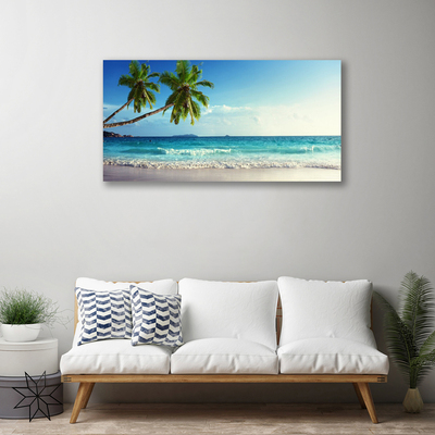 Quadro su tela Mare spiaggia Palma Paesaggio