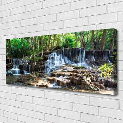 Quadro su tela Cascata della natura della foresta