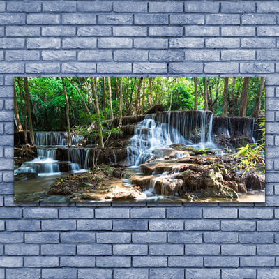 Quadro su tela Cascata della natura della foresta