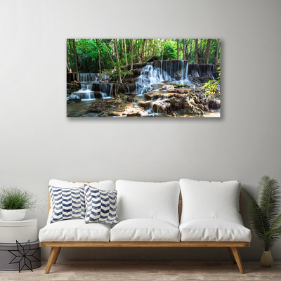 Quadro su tela Cascata della natura della foresta