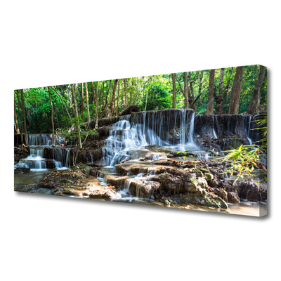 Quadro su tela Cascata della natura della foresta