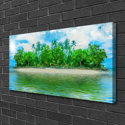 Quadro su tela Paesaggio dell'isola di mare