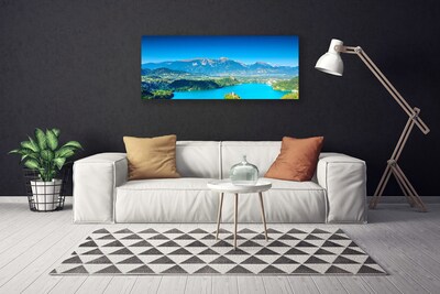 Quadro su tela Paesaggio del lago di montagna