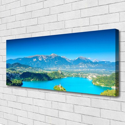 Quadro su tela Paesaggio del lago di montagna